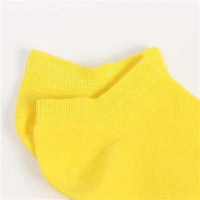Носки короткие неон, цвет жёлтый, размер 25-27 (40-42)