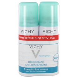 Vichy D?odorant Anti-Transpirant Efficacit? 48H Lot de 2 x 125 ml