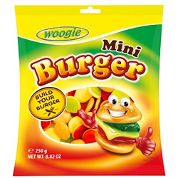 Жевательные конфеты с фруктовым вкусом "Мини-бургеры" Woogie Mini Burger 250 гр