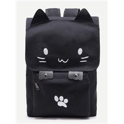 Модный холщовый рюкзак в форме кошки
