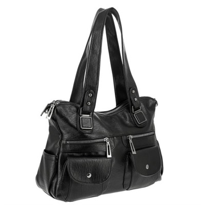 Женская кожаная сумка 58170 BLACK
