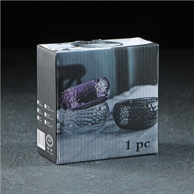 Пепельница стеклянная «Эфир», 10,5×5,5 см, цвет прозрачный