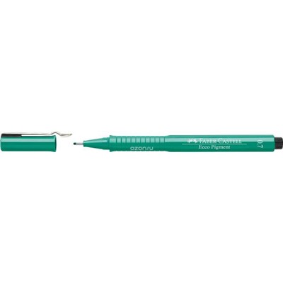 Капиллярные ручки Ecco Pigment, зеленый, 0,7 мм, в картонной коробке, 10 шт