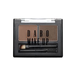 Dabo Тени для бровей / Make Up Eyebrow Powder Cake 01, Brown Duo