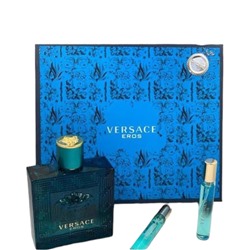 (LUX) Подарочный парфюмерный набор 3в1 Versace Eros