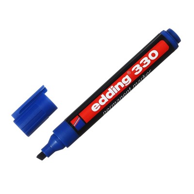 Маркер перманентный EDDING E-330/3 (нестираемый), скошенный, 1.0 - 5.0 мм, синий