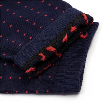 Носки мужские MINAKU «Красные точки», цвет синий, размер 42-43 (29 см)