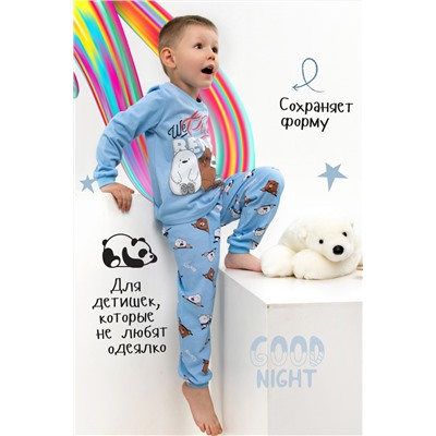 Детская пижама с брюками Три Медведя Голубой