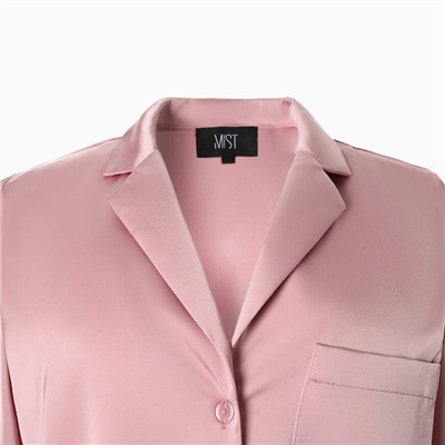 Блуза женская шелковая MIST: Classic Collection р. 46, цвет пыльная роза