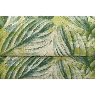Римская штора макси "Gura", зеленый в листья (fango 060) (df-200624-gr)