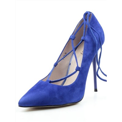 06-V-232 BLUE Туфли женские (натуральная замша)