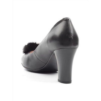 06-YF139-100 BLACK Туфли женские (натуральная кожа)