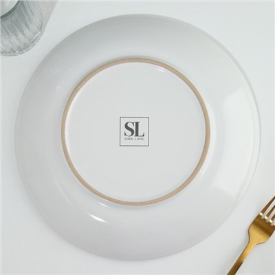 Тарелка керамическая «Ёжик», 25.5 см, цвет белый