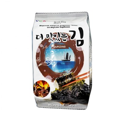 Морская капуста со вкусом барбекю VCA (10 листов), Корея, 5 г Акция