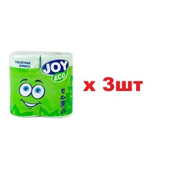 Joy Eco Туалетная бумага Салатовая 4 рулона 2-х слойная 3шт