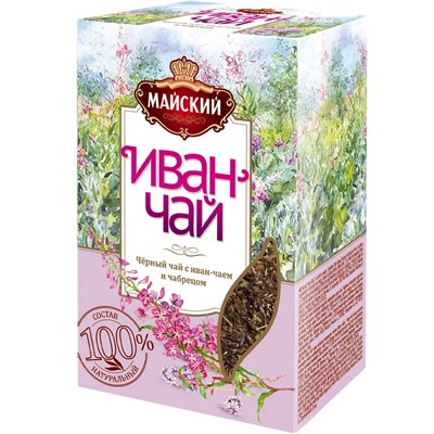 Чай листовой травяной Майский Иван-чай с чабрецом, 75гр