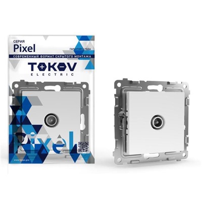 Розетка TV проходная TOKOV ELECTRIC, Pixel, (механизм), 4DB, белый TKE-PX-A1P-C01