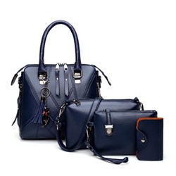 Набор сумок из 4 предметов арт А23, цвет: синий