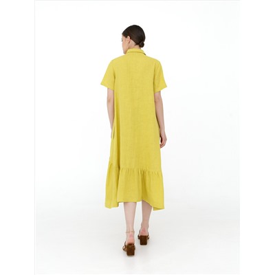 Платье женское КЛ-7521-ИЛ23 пыльно-желтый