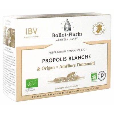 Ballot-Flurin Propolis Blanche Bio 10 Ampoules