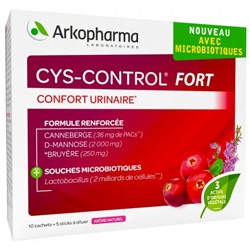Arkopharma Cys-Control Fort 10 Sachets + 5 Sticks ? Diluer