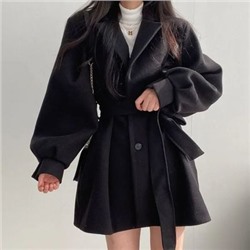 Пальто женское арт КЖ234, цвет: чёрный