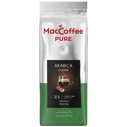 Кофе зерновой Maccoffee Pure Arabica Crema натуральный жареный, 1кг