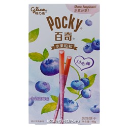 Палочки с вкусом молочной черники Pocky Glico, Китай, 45 г Акция