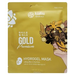 Гидрогелевая маска с экстрактом золота Asia Kiss, Корея, 25 г