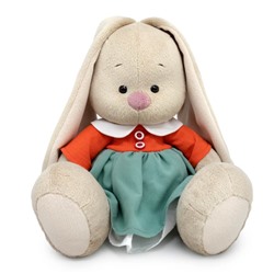 Мягкая игрушка «Зайка Ми», в двухцветном платье, 18 см