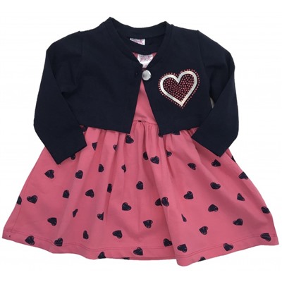 9626 Платье с болеро для девочек Baby Pink