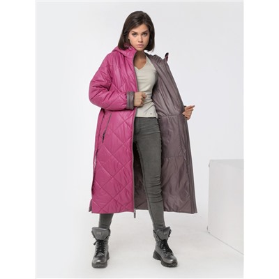 Пальто DizzyWay 22310 серо-фиолетовый/лиловый