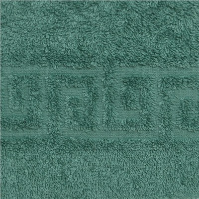 Полотенце махровое с бордюром 70х140 см, зеленый хлопок 100%, 430г/м2