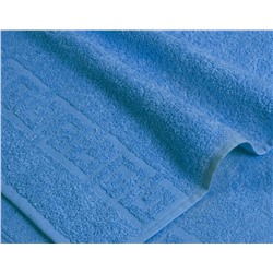Синее махровое полотенце (А)