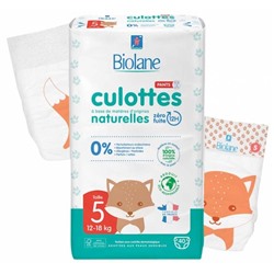 Biolane Culottes Naturelles 40 Culottes Taille 5 (12-18 kg)
