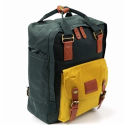 Женский текстильный рюкзак Т001 Зеленый/Желтый