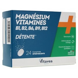 Vitavea Magn?sium + Vitamines B1 B2 B6 B9 B12 24 Comprim?s Effervescents
