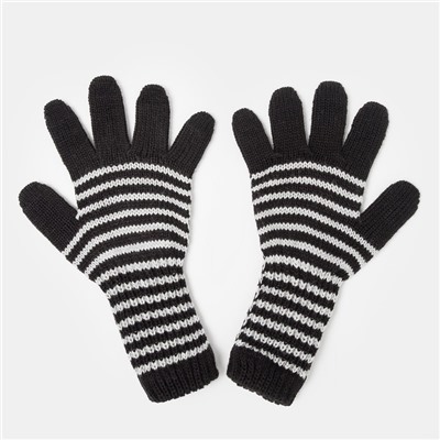 Перчатки удлинённые для девочки, цвет чёрный, размер 16