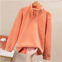 Флисовый свитер детский арт КД89, цвет: оранжевый