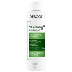 Vichy Dercos Shampoing Traitant Anti-Pelliculaire Cheveux Normaux ? Gras 200 ml