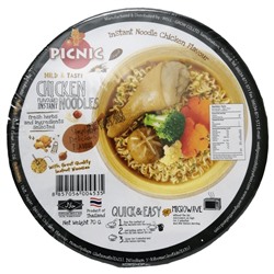 Лапша б/п со вкусом курицы Picnic (чашка), Таиланд, 70 г Акция