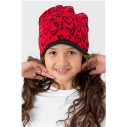 Детская шапка для девочки Красный