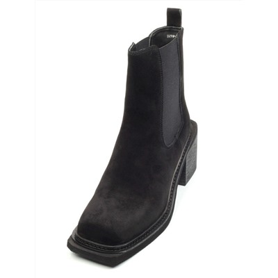 04-E21W-1B BLACK Ботинки зимние женские (натуральная замша, натуральный мех)