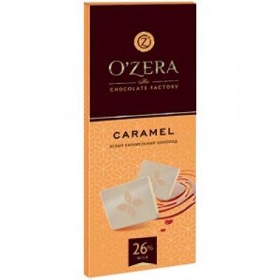 «OZera», белый карамельный шоколад «Caramel», 90 гр. Яшкино