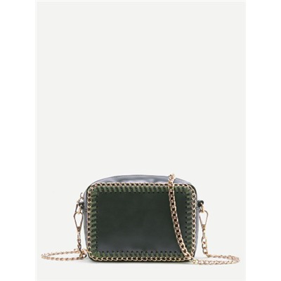 Тёмно-зелёная модная сумка
