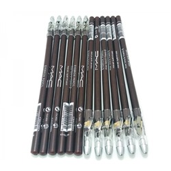 Набор карандашей для бровей MAС с точилкой коричневый (упаковка 12шт)