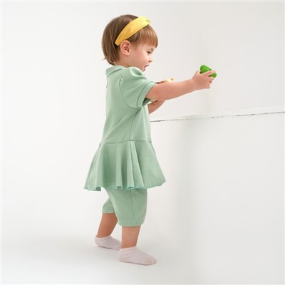 Боди-платье детское MINAKU, цвет зелёный, рост 62-68 см