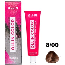OLLIN COLOR Перманентная крем-краска для волос 8/00 светло-русый глубокий 60 мл