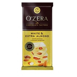 «OZera», шоколад White and Extra Almond, 90 гр.