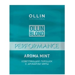 Осветляющий порошок белого цвета с ароматом мяты Performance OLLIN 30 г